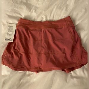 Pink Lululemon pace rival skirt size 8
